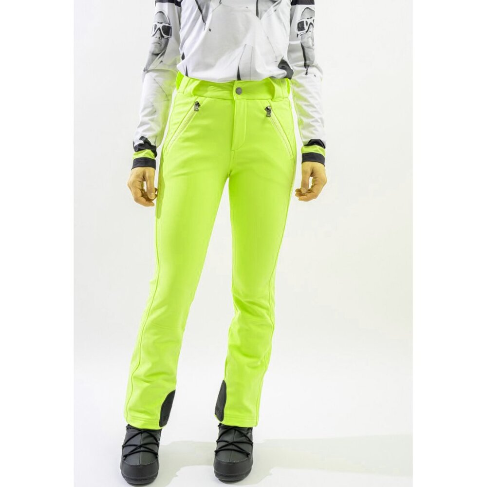 NEW $850 BOGNER WOMENS HAZE SKI PANTS!  12 or 14  BRIGHT YELLOW  STRETCH FABRIC
